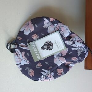 Magnolia Floral Bike Saddle Cover - Pink on Purple